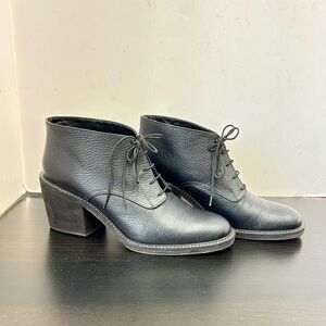 Rachel Comey Black leather lace-up boots